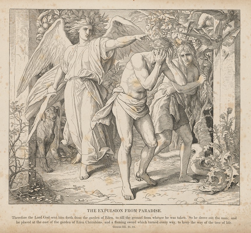 Julius Schnorr von Carolsfeld - The Expulsion from Paradise