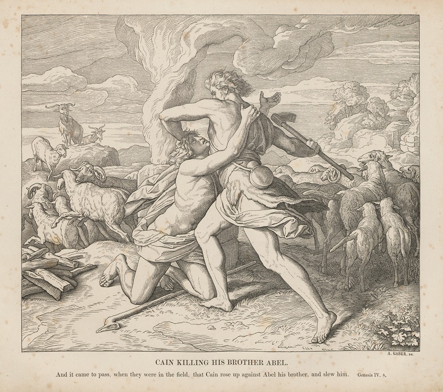 Julius Schnorr von Carolsfeld - Cain killing his brother Abel