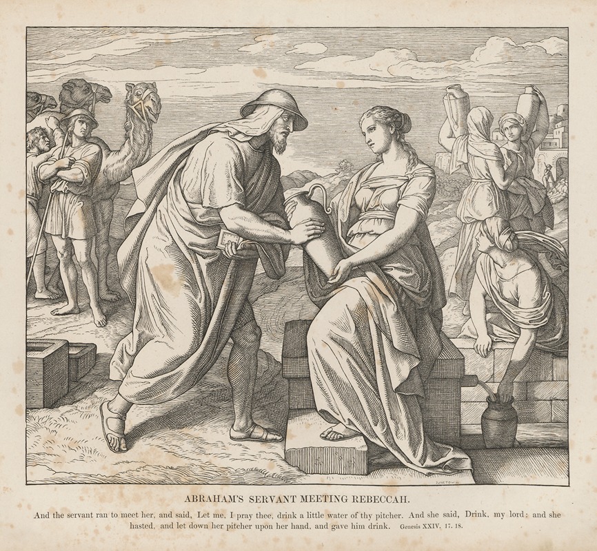 Julius Schnorr von Carolsfeld - Abraham’s servant meeting Rebeccah