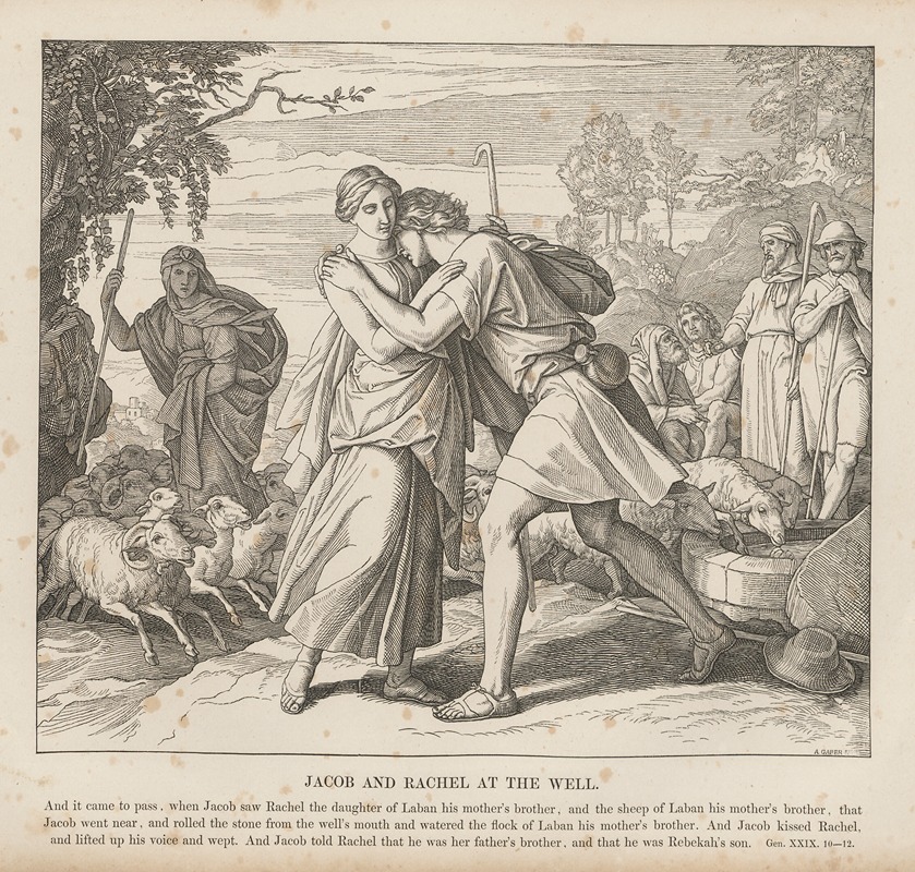 Julius Schnorr von Carolsfeld - Jacob and Rachel at the well