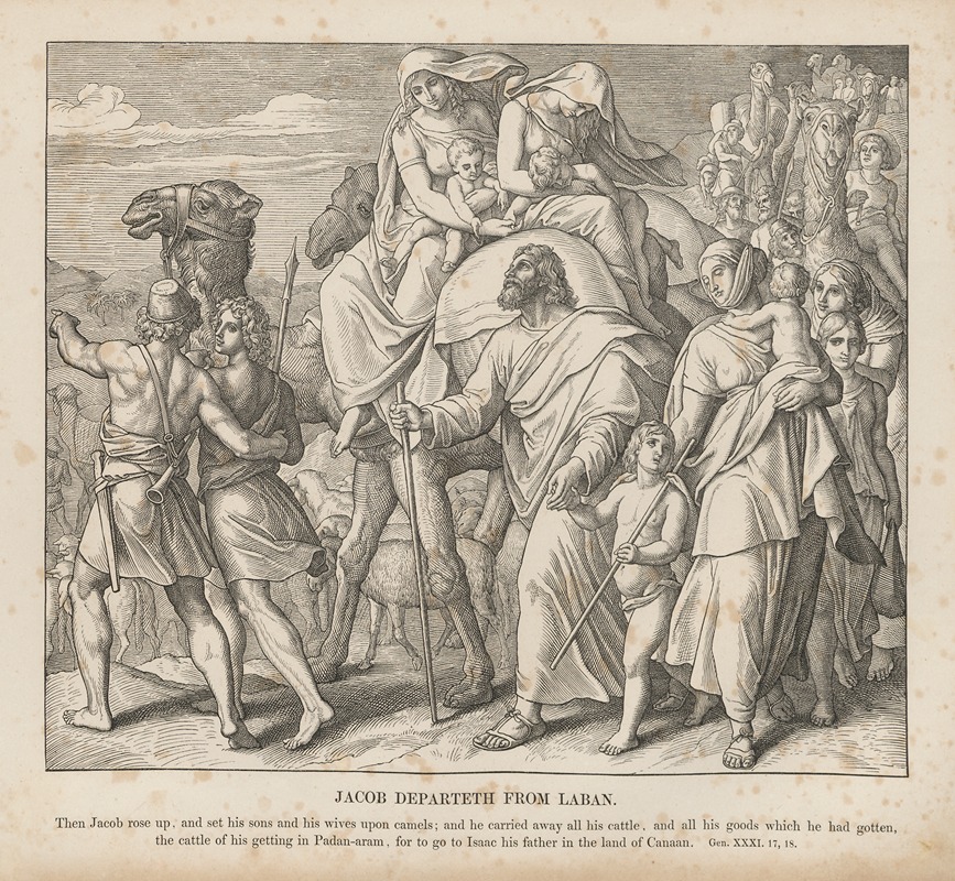 Julius Schnorr von Carolsfeld - Jacob departeth from Laban