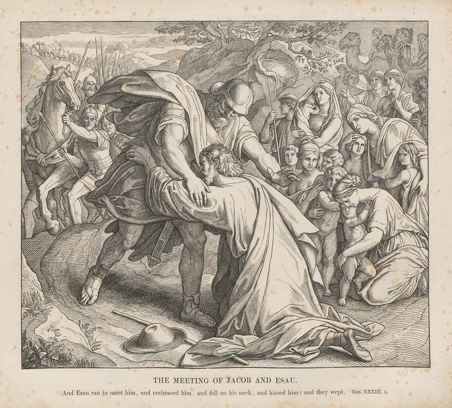 Julius Schnorr von Carolsfeld - The meeting of Jacob and Esau
