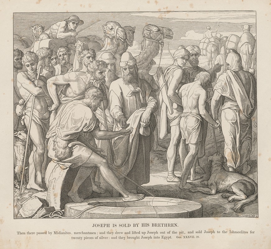 Julius Schnorr von Carolsfeld - Joseph is sold by his brethren