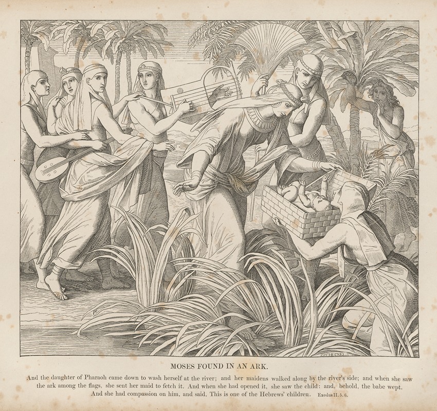 Julius Schnorr von Carolsfeld - Moses found in an ark