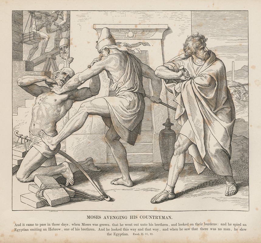 Julius Schnorr von Carolsfeld - Moses avenging his countryman