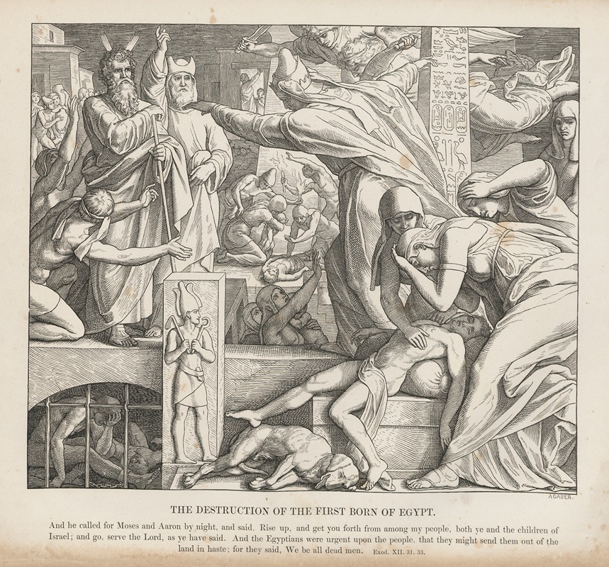 Julius Schnorr von Carolsfeld - The Destruction of the first born of Egypt