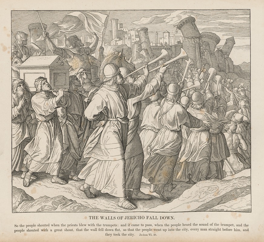 Julius Schnorr von Carolsfeld - The walls of Jericho fall down