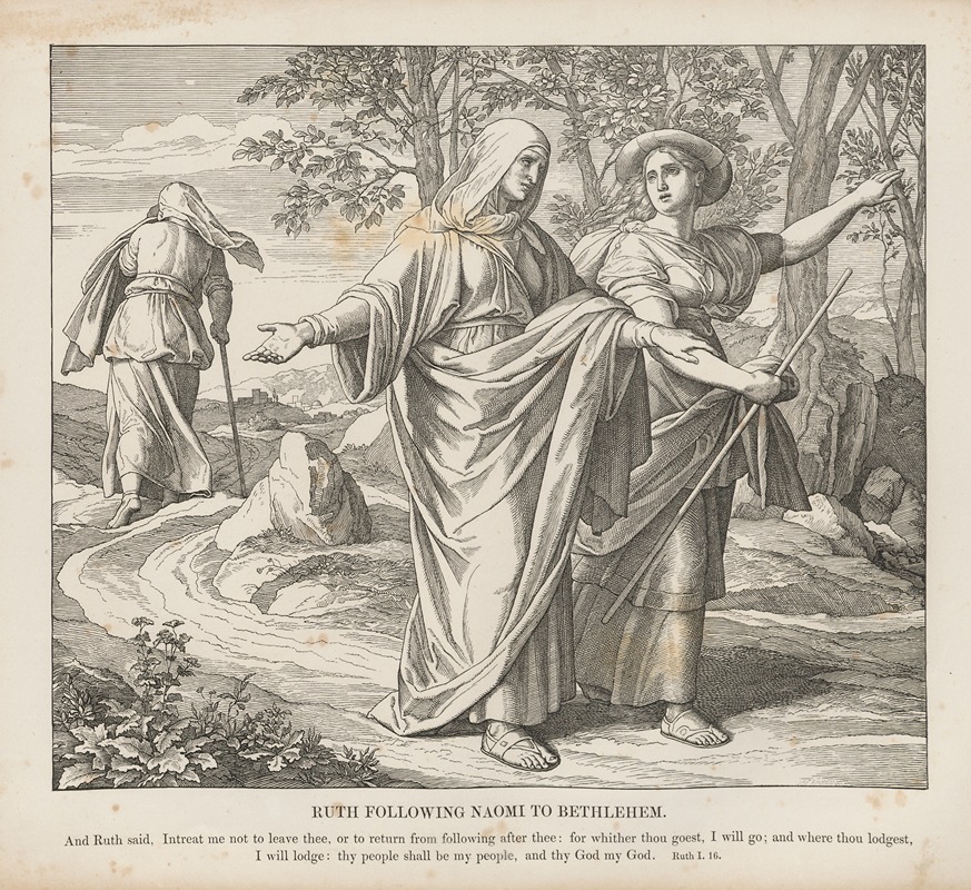 Julius Schnorr von Carolsfeld - Ruth following Naomi to Bethlehem