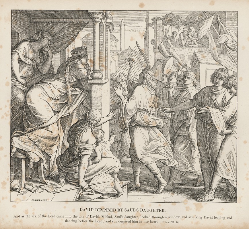 Julius Schnorr von Carolsfeld - David despised by Saul’s daughter
