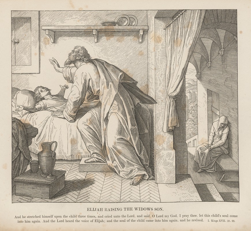 Julius Schnorr von Carolsfeld - Elijah raising the widows son