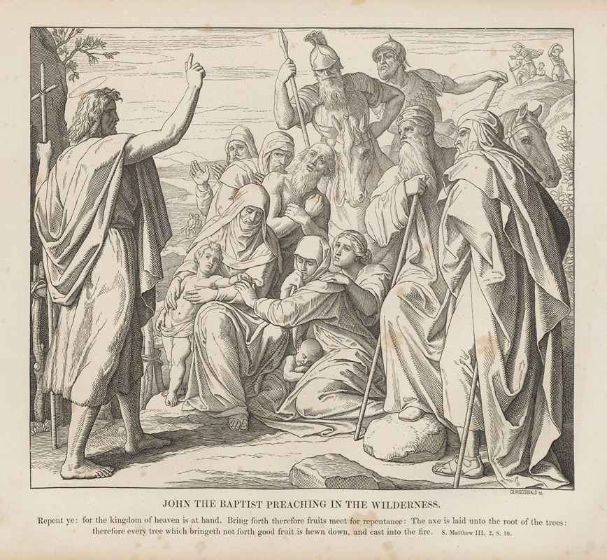 Julius Schnorr von Carolsfeld - John the Baptist preaching in the wilderness