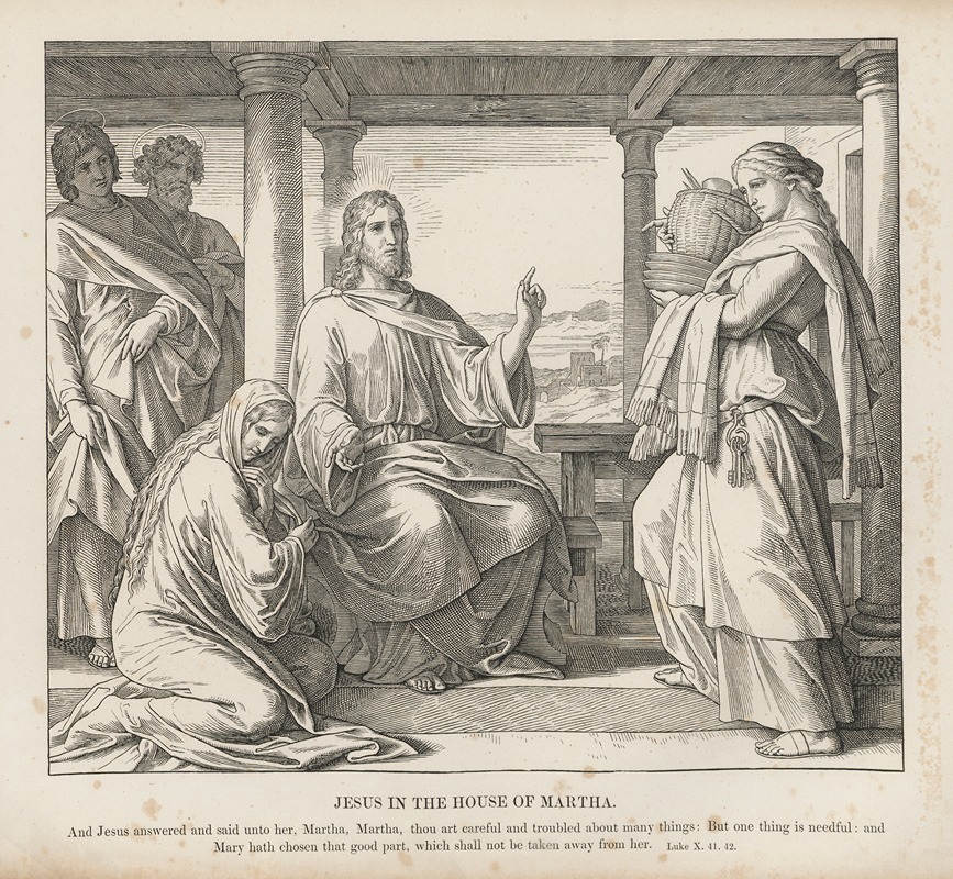 Julius Schnorr von Carolsfeld - Jesus in the house of Martha