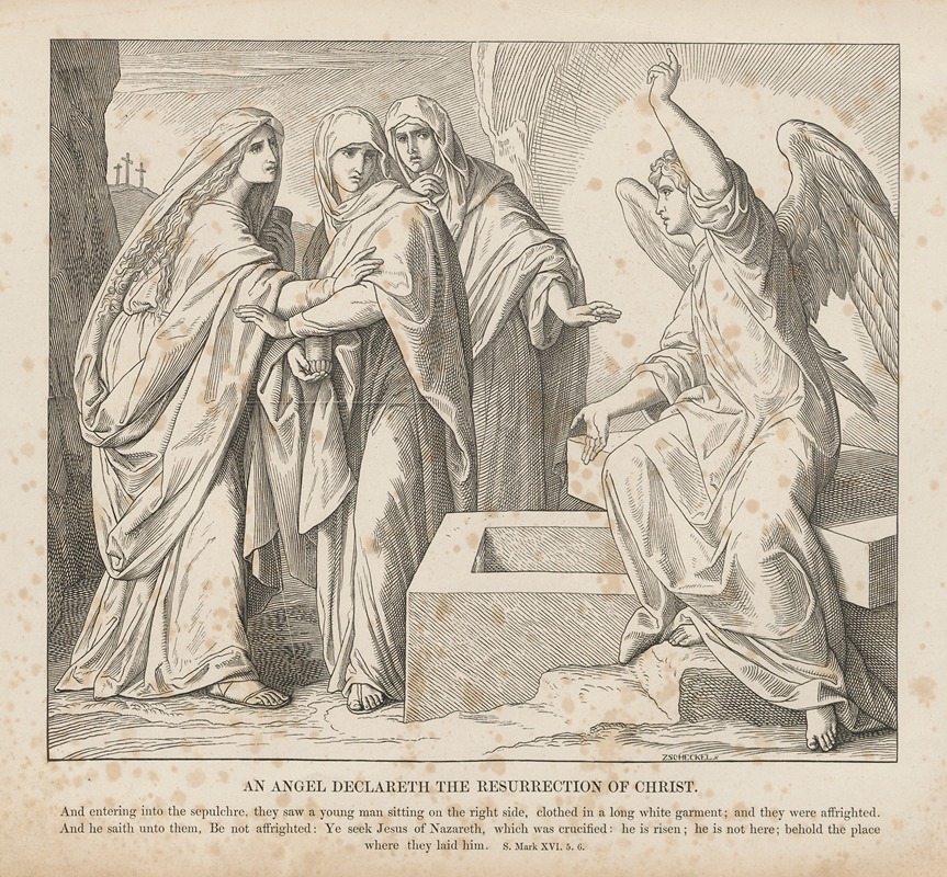 Julius Schnorr von Carolsfeld - An angel declareth the resurrection of Christ