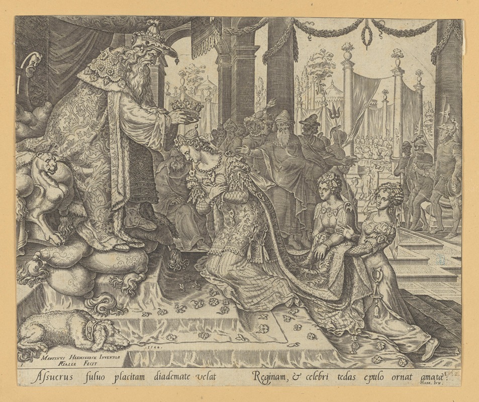 Maarten Van Heemskerck - Esther Crowned by Ahasuerus