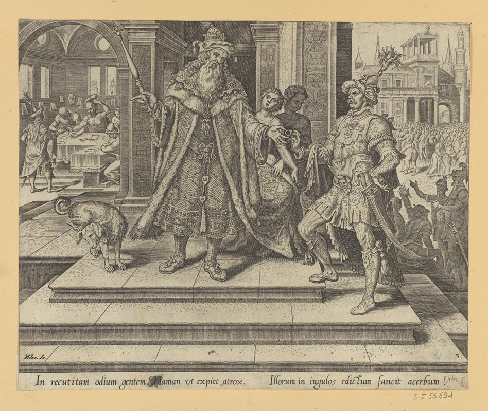 Maarten Van Heemskerck - Ahasuerus Commissions to Destroy The Jewish People