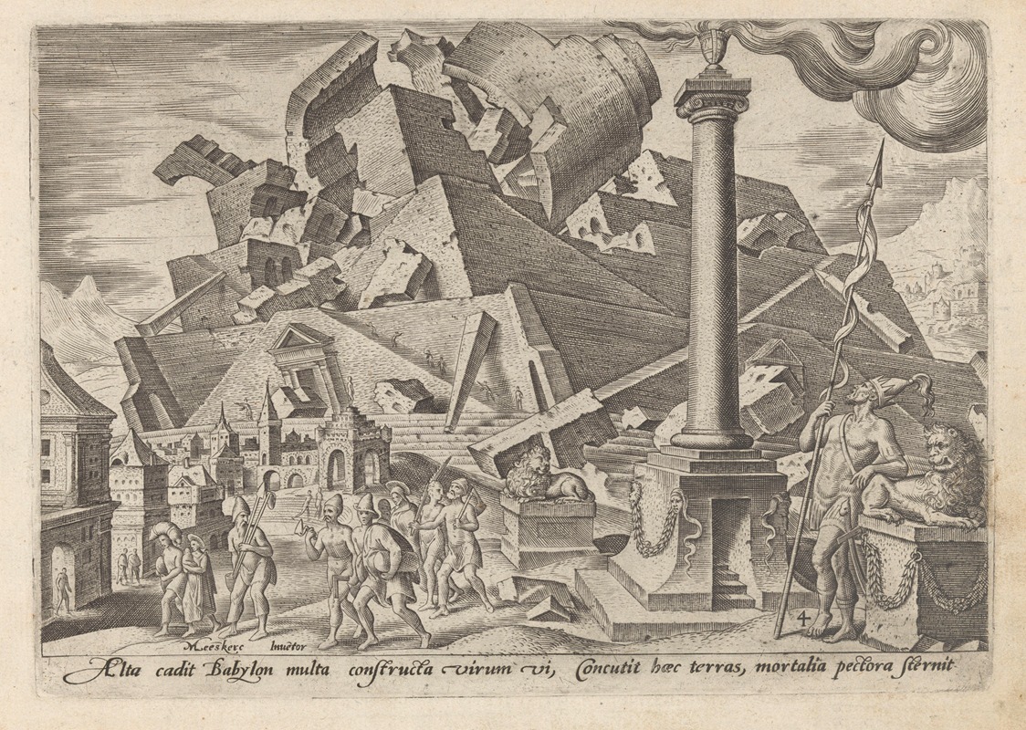 Maarten Van Heemskerck - The Destruction of The Tower of Babel and The Dispersion of The Peoples