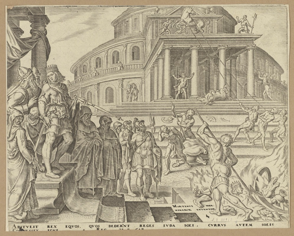Maarten Van Heemskerck - The Removal and Destruction of The Chariot and The Horses of The Sun