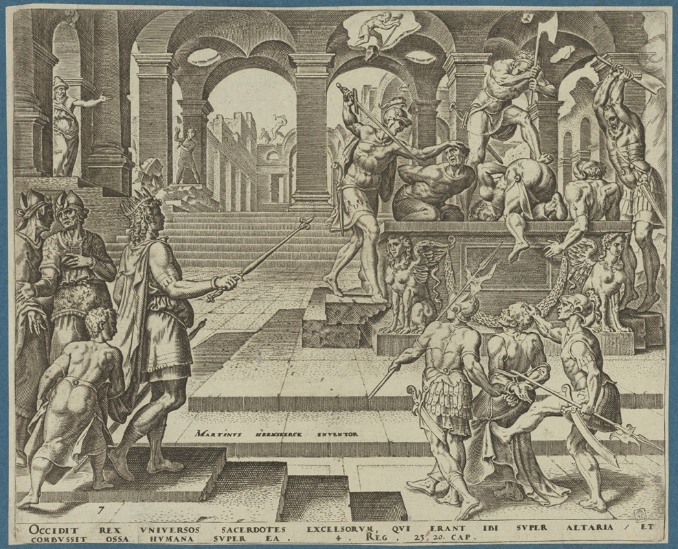 Maarten Van Heemskerck - The Slaughter of The Priests of Samaria