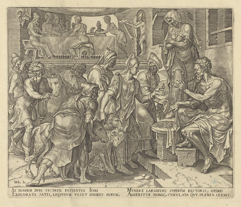Maarten Van Heemskerck - Job Receiving Gifts