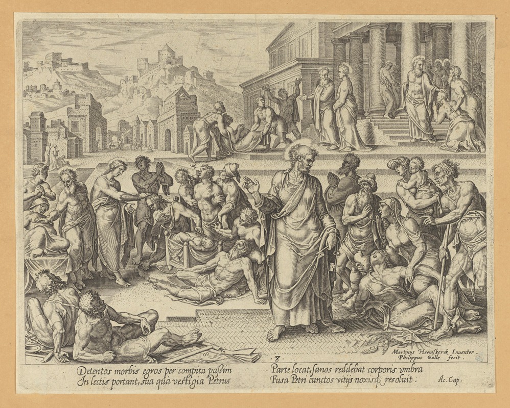 Maarten Van Heemskerck - Petrus Healing The Sick With His Shadow