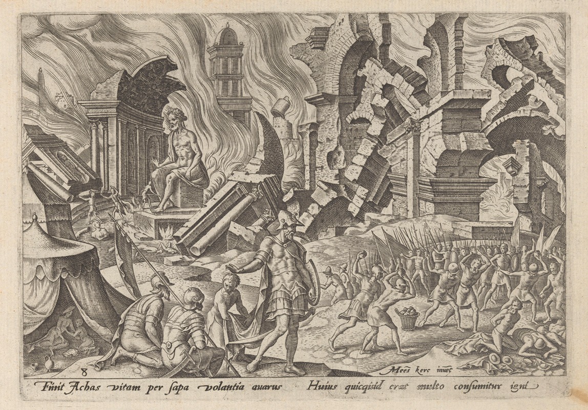Maarten Van Heemskerck - The Destruction of Ai and the Stoning of Achan