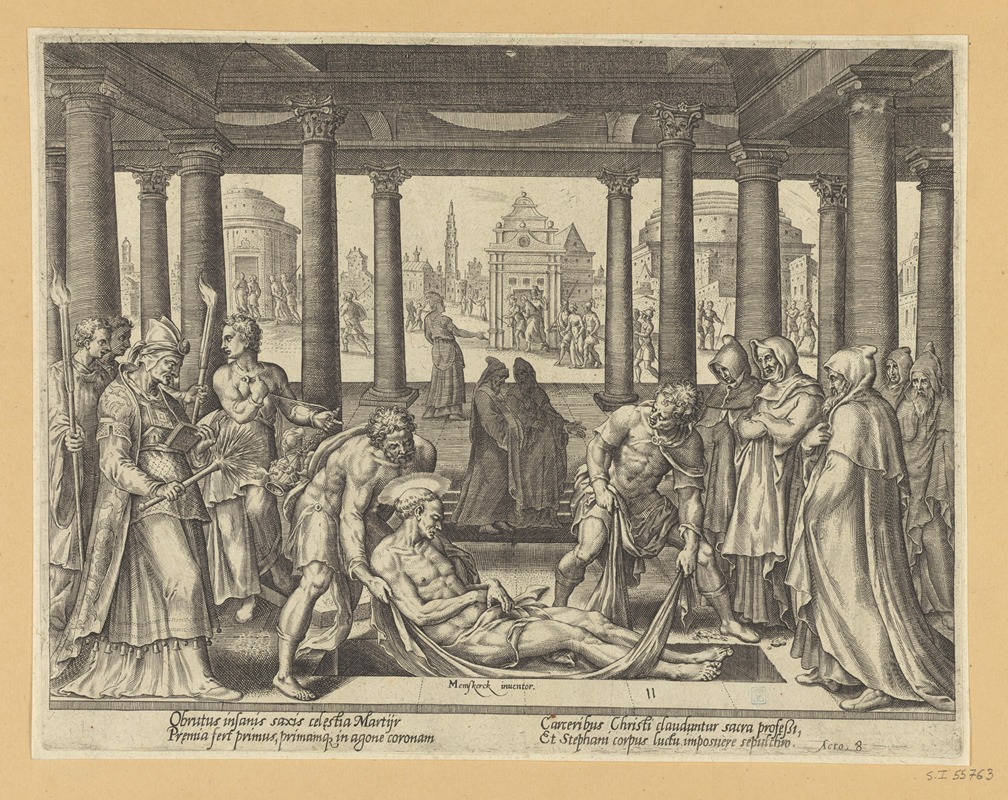Maarten Van Heemskerck - The Burial of St Stephen