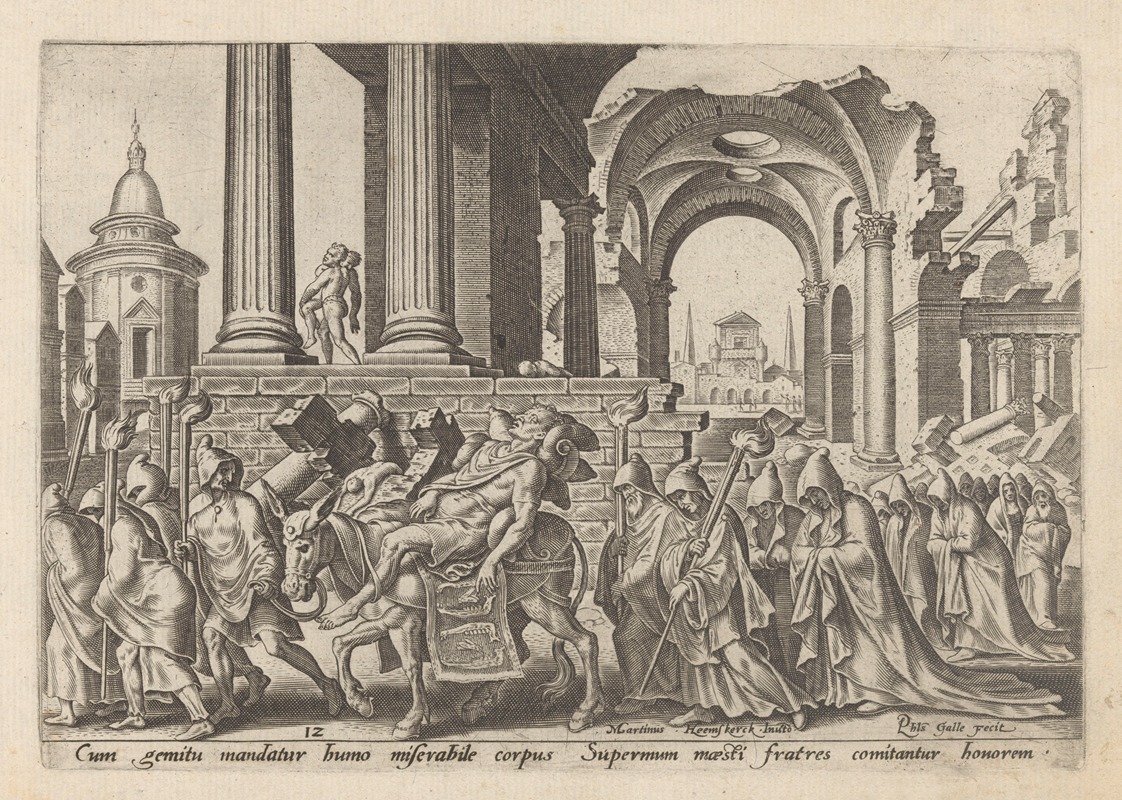 Maarten Van Heemskerck - The Burial of Samson