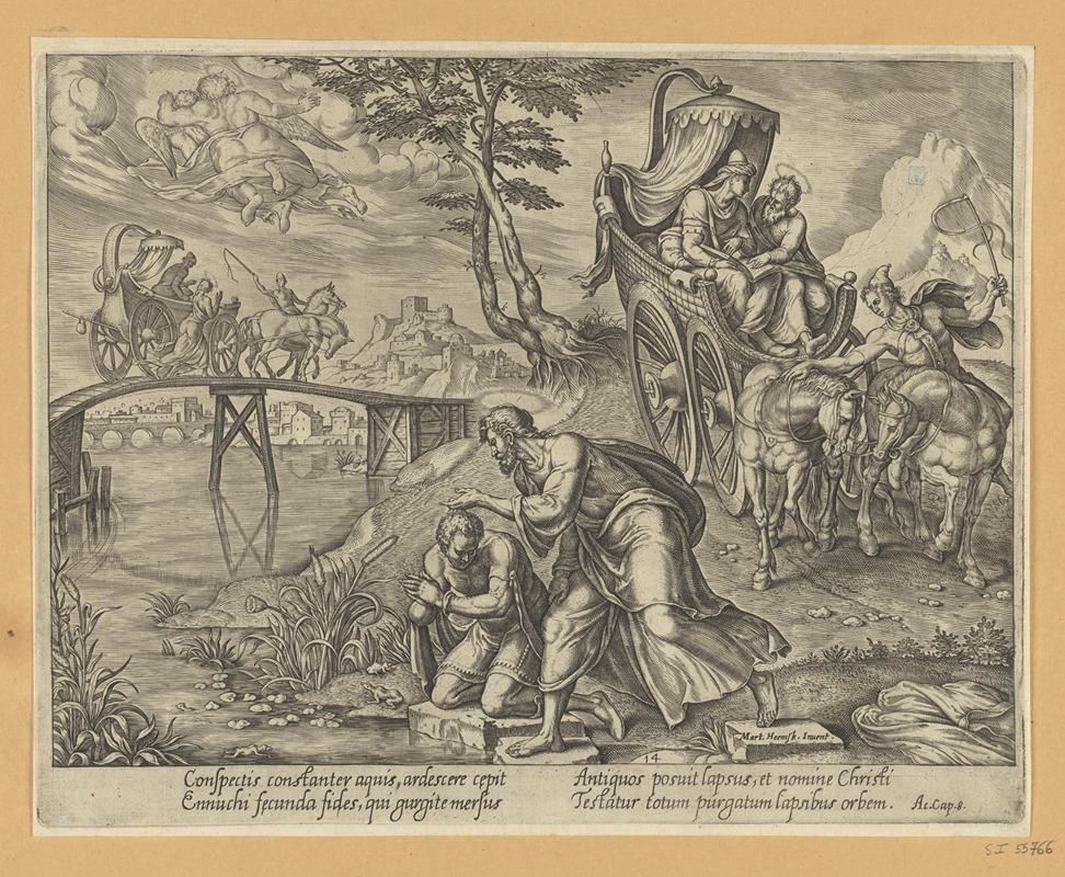 Maarten Van Heemskerck - St Philip Baptizing The Eunuch