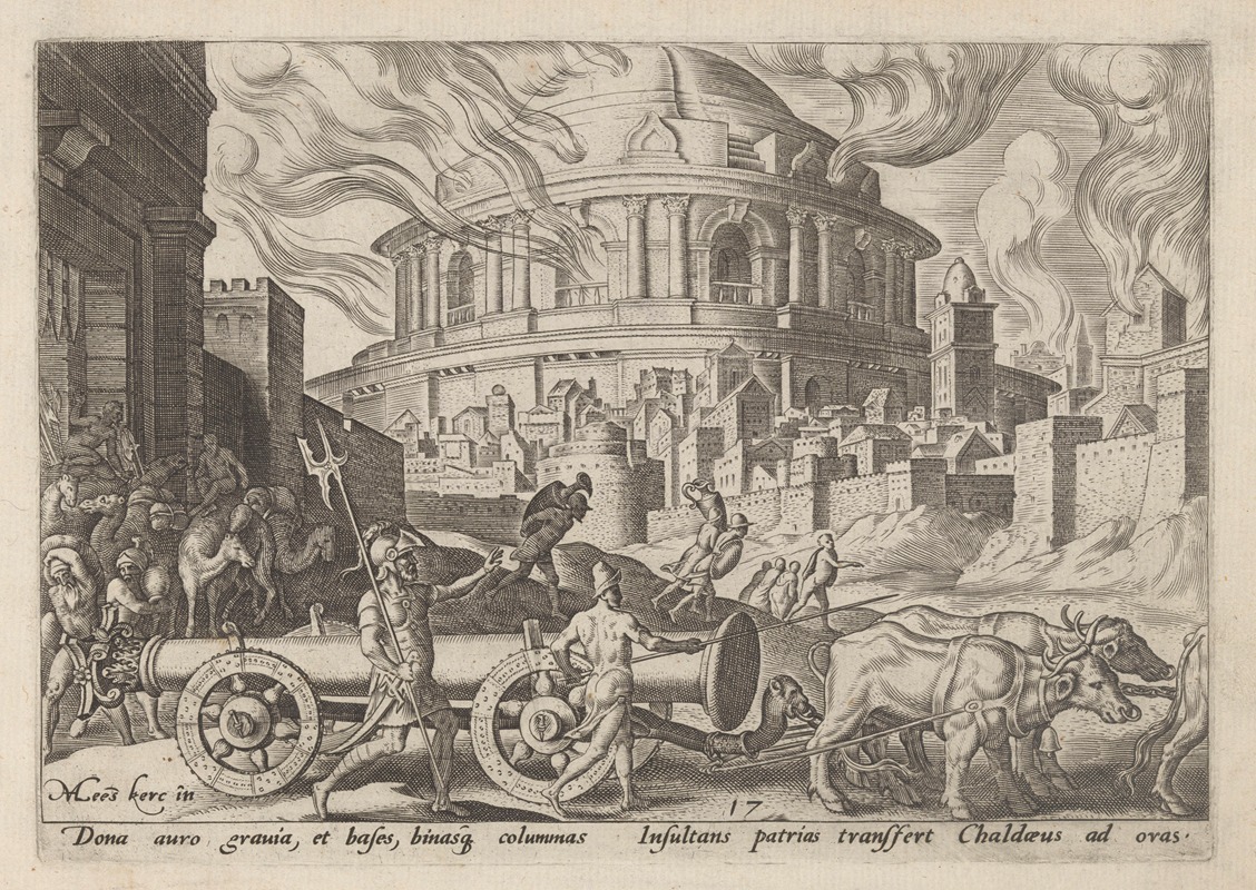 Maarten Van Heemskerck - The Chaldeans Carrying Away the Pillars of The Temple of Jerusalem