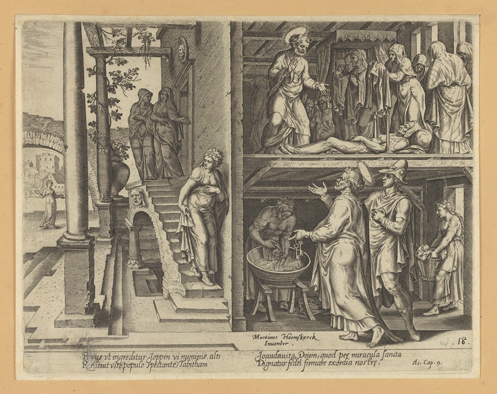 Maarten Van Heemskerck - St Peter Raising Tabitha at Joppa
