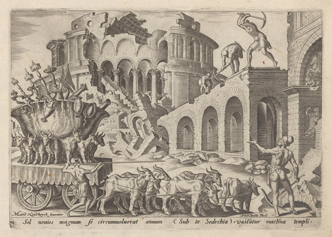 Maarten Van Heemskerck - The Chaldeans Carrying Away the Temple Treasures