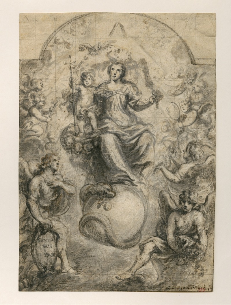 Philip Fruytiers - Virgin with the child Jesus, surrounded by angels
