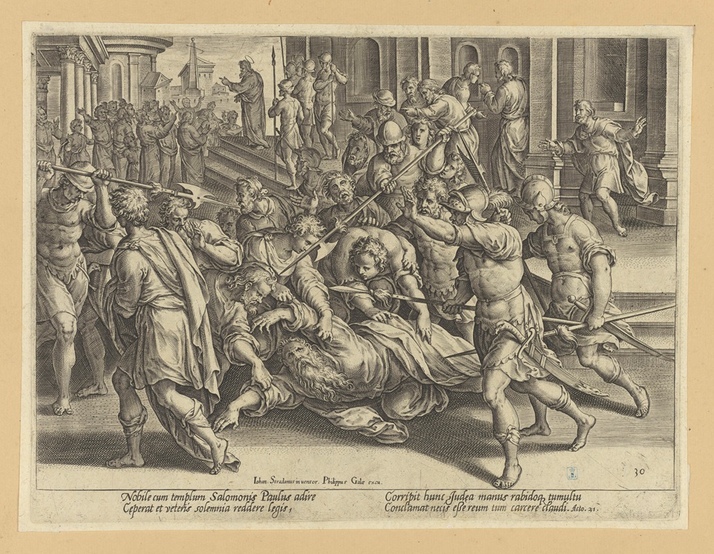 Stradanus - The Arrest of St Paul