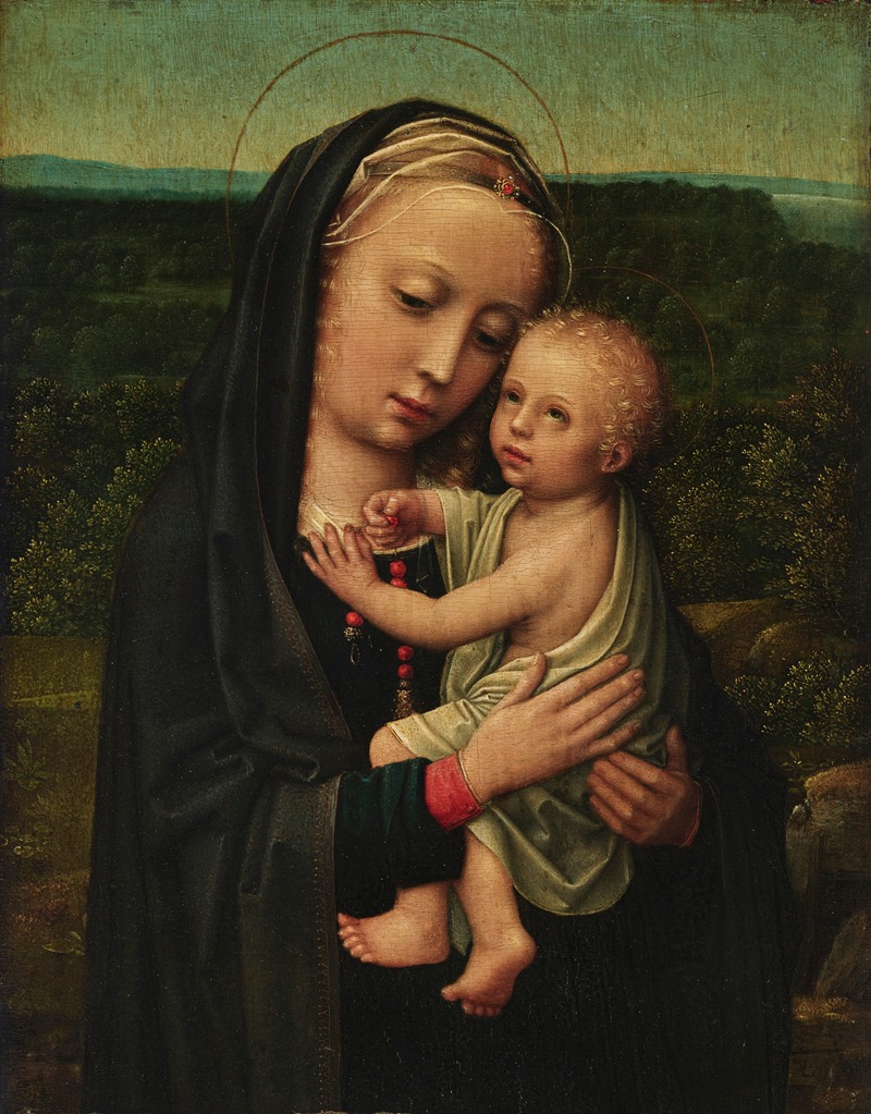 Adriaen Isenbrandt - Virgin and child in a landscape