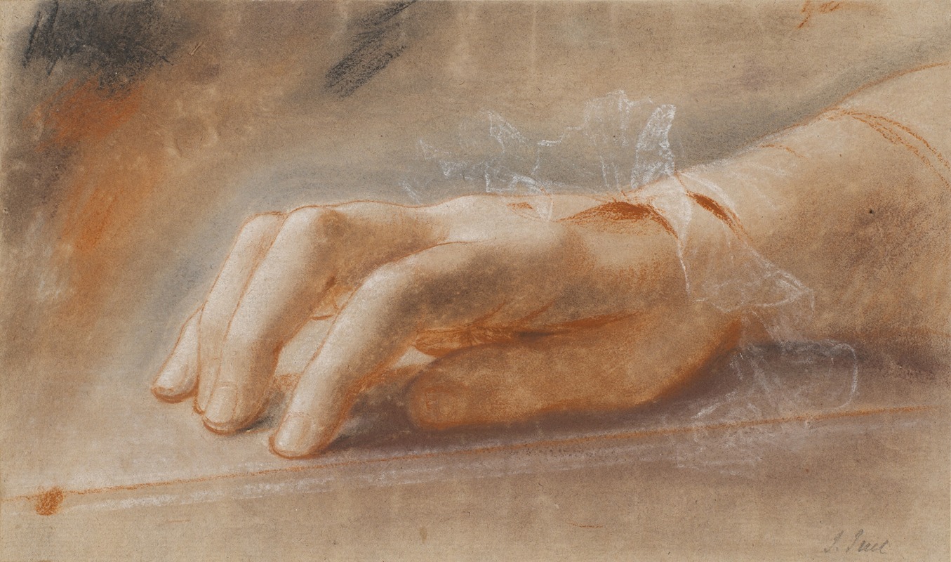Jens Juel - Study of a Right Hand for the Portrait of countess Anna Joachima Danneskiold-Laurvigen