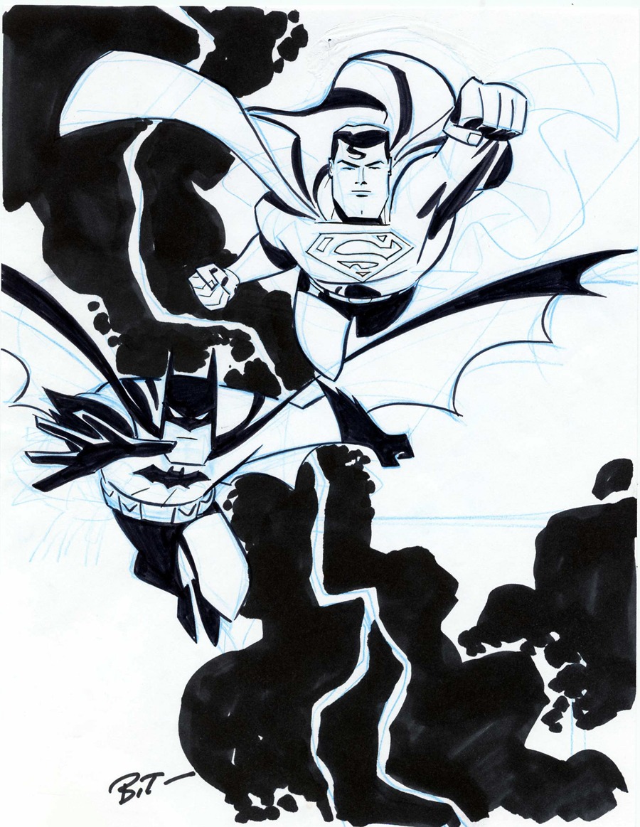 Superman And Batman By Bruce Timm - Artvee