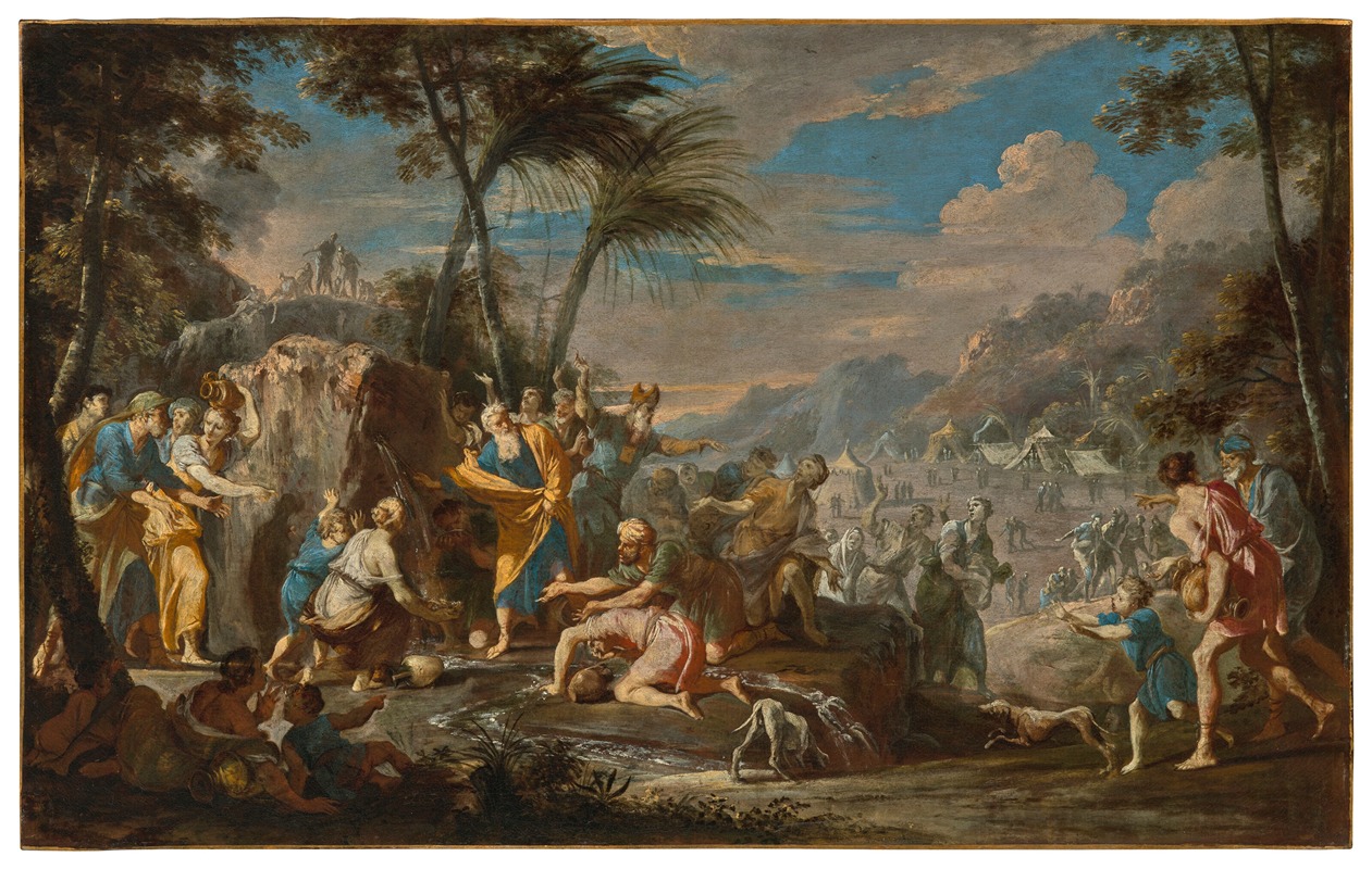 Domenico Gargiulo - Moses bringing forth water from the rock