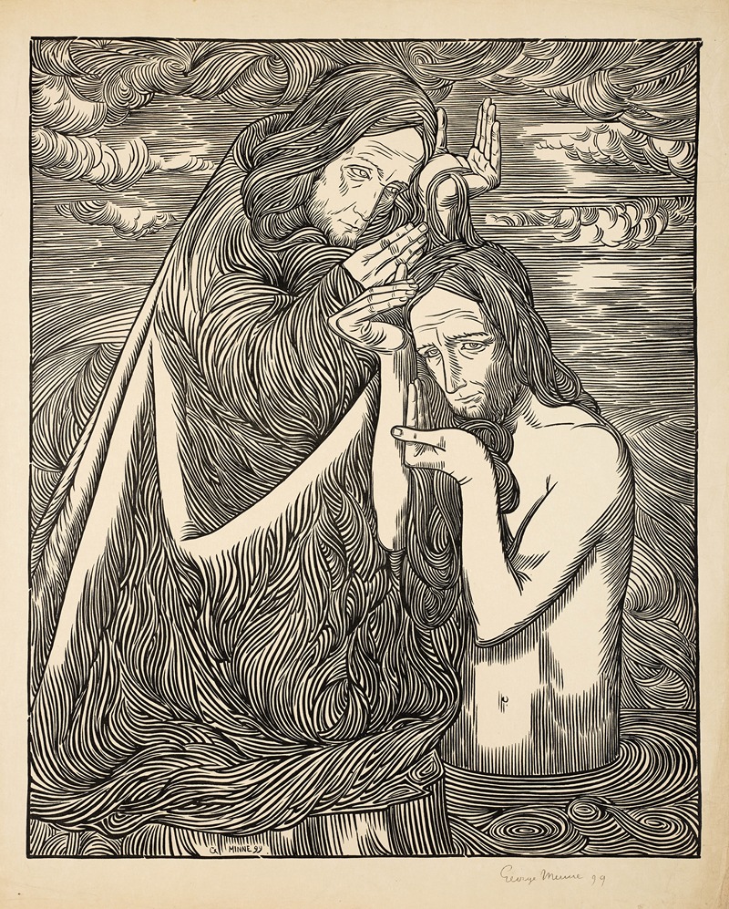 George Minne - Le baptême du Christ