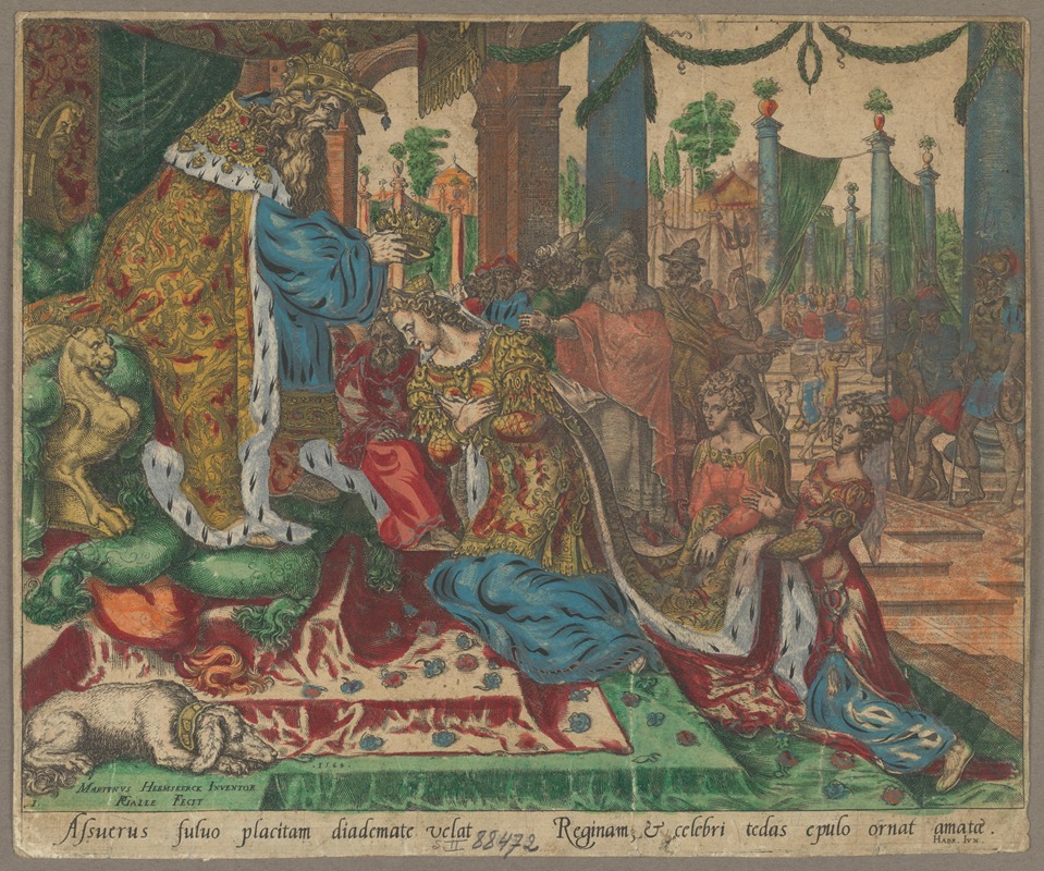 Maarten Van Heemskerck - Esther Crowned by Ahasuerus