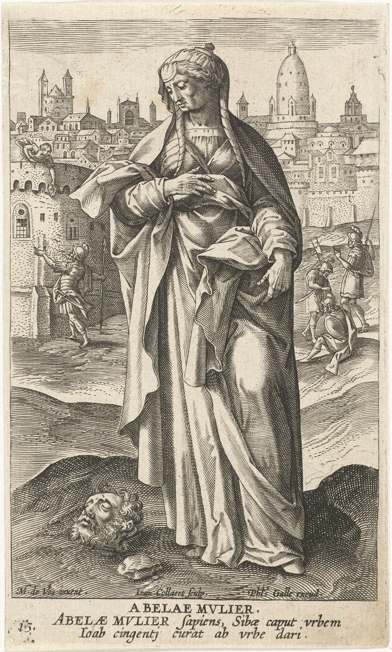 Jan Collaert II - Wise woman of Abel-Beth-Maacah