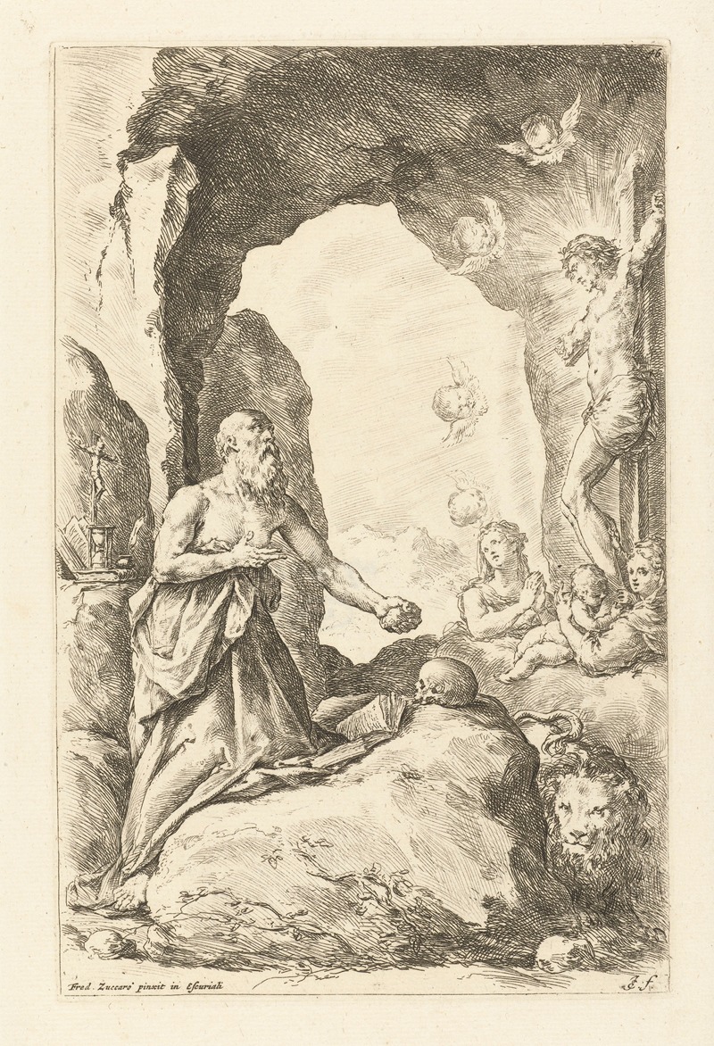 Jan de Bisschop - Hieronymus as a penitent