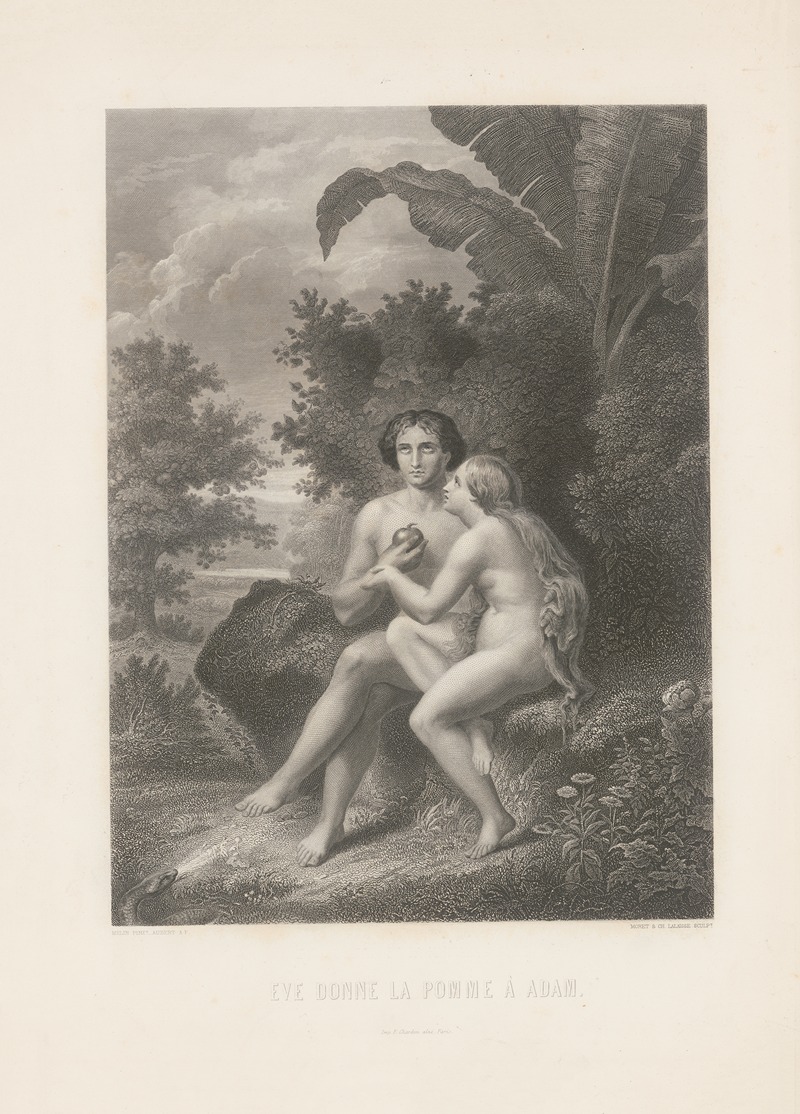 Alphonse de Lamartine - Eve donne la pomme a Adam