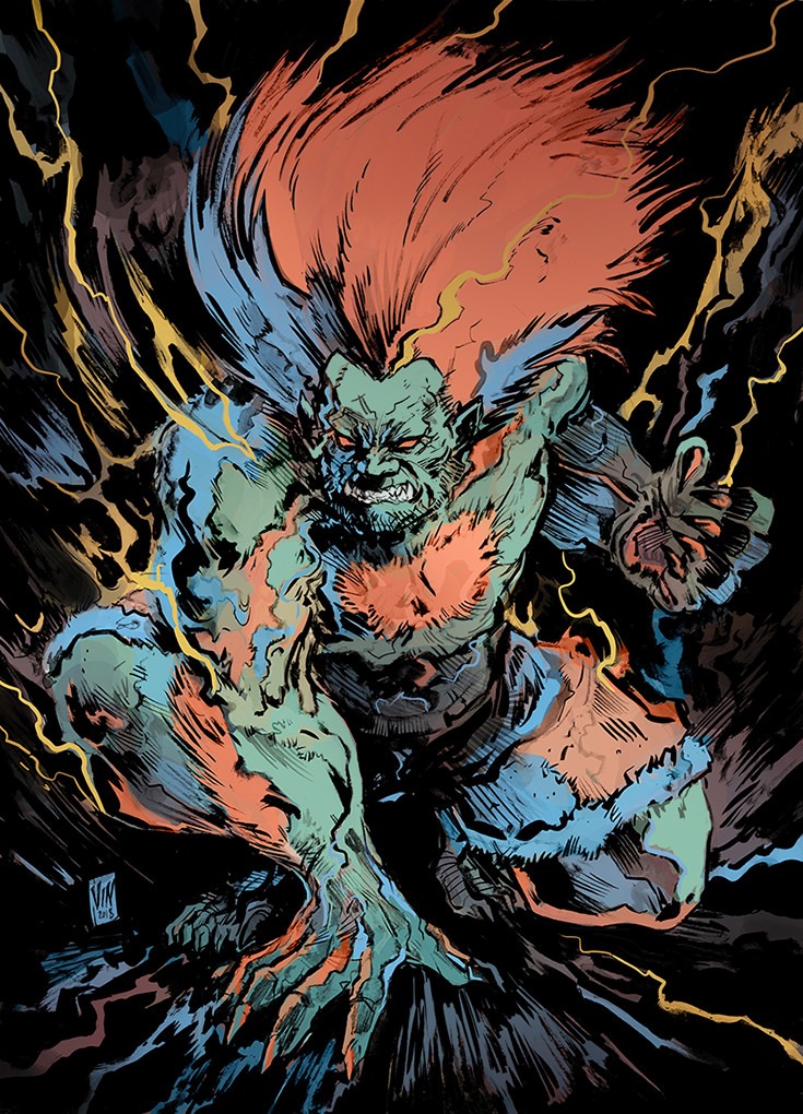 25 Blanka of Street Fighter Artworks