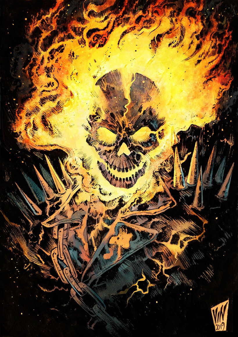 Ghost Rider by Vincenzo Riccardi - Artvee