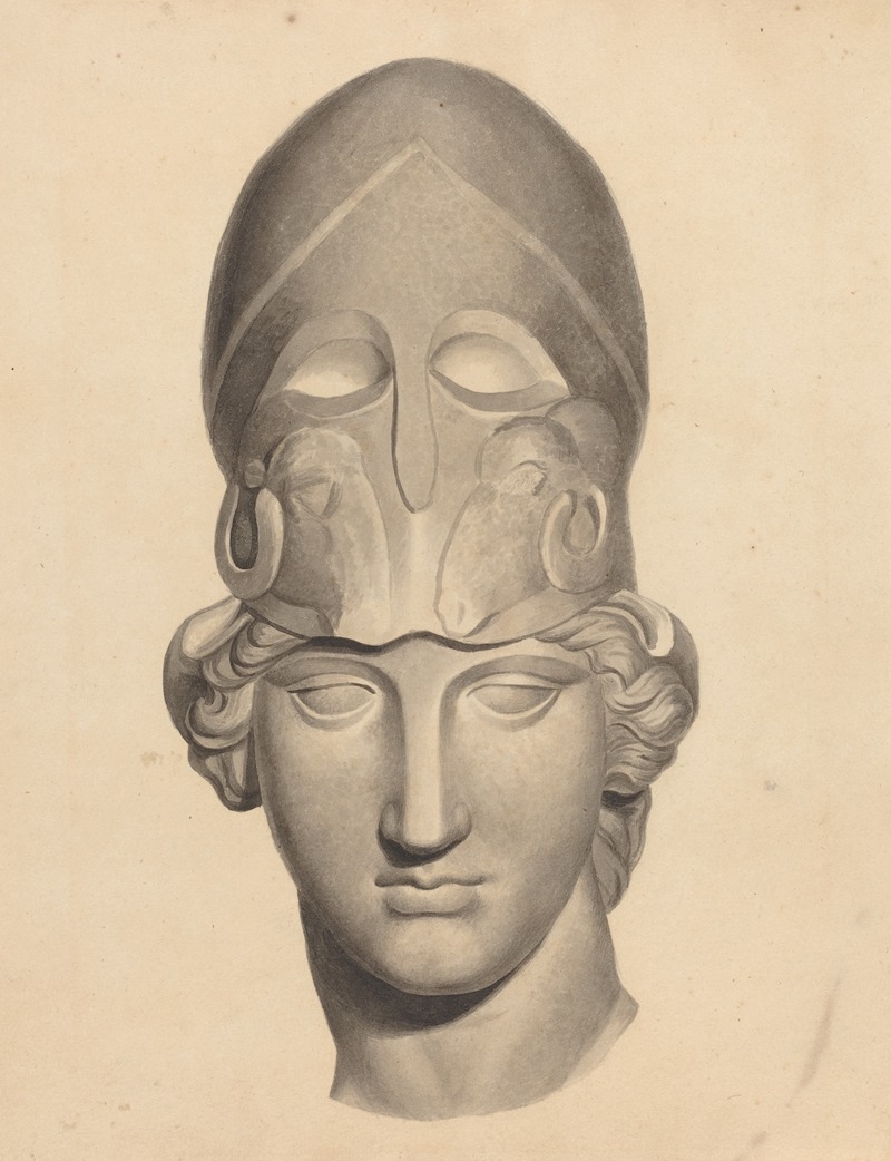 John Flaxman - Antique Head with a Helmet