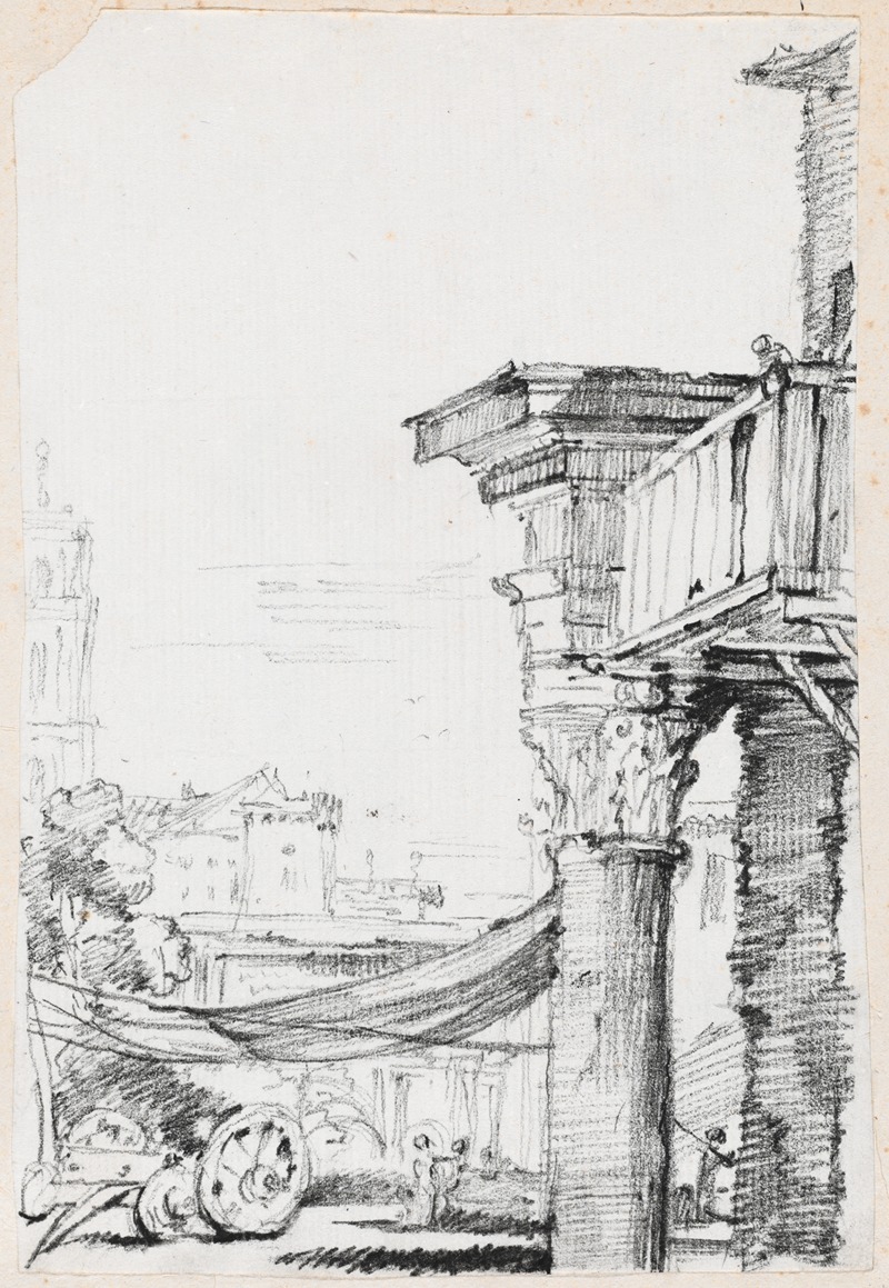 Joseph-Marie Vien - A Balcony in the Roman Forum