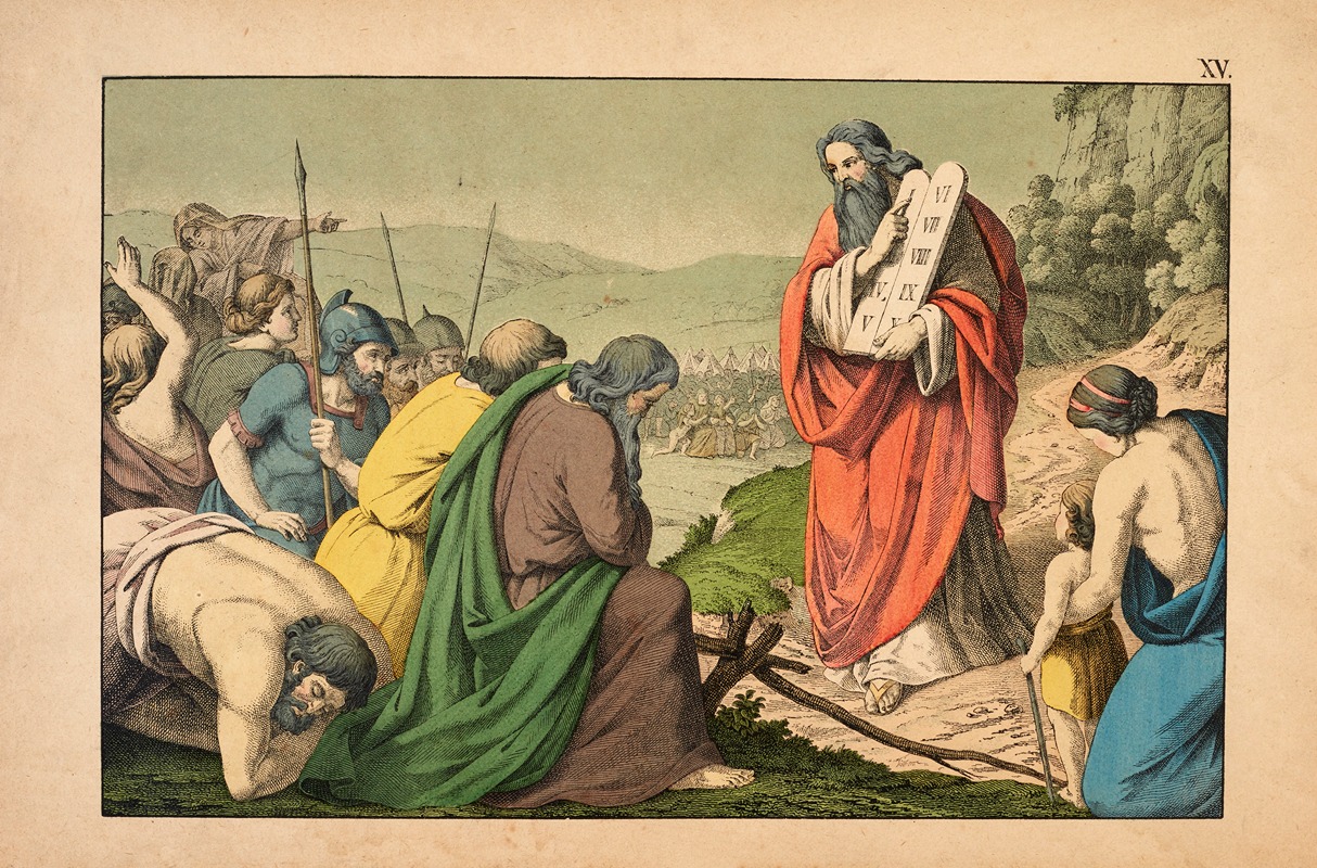 Moses with the tablets of the law - Artvee
