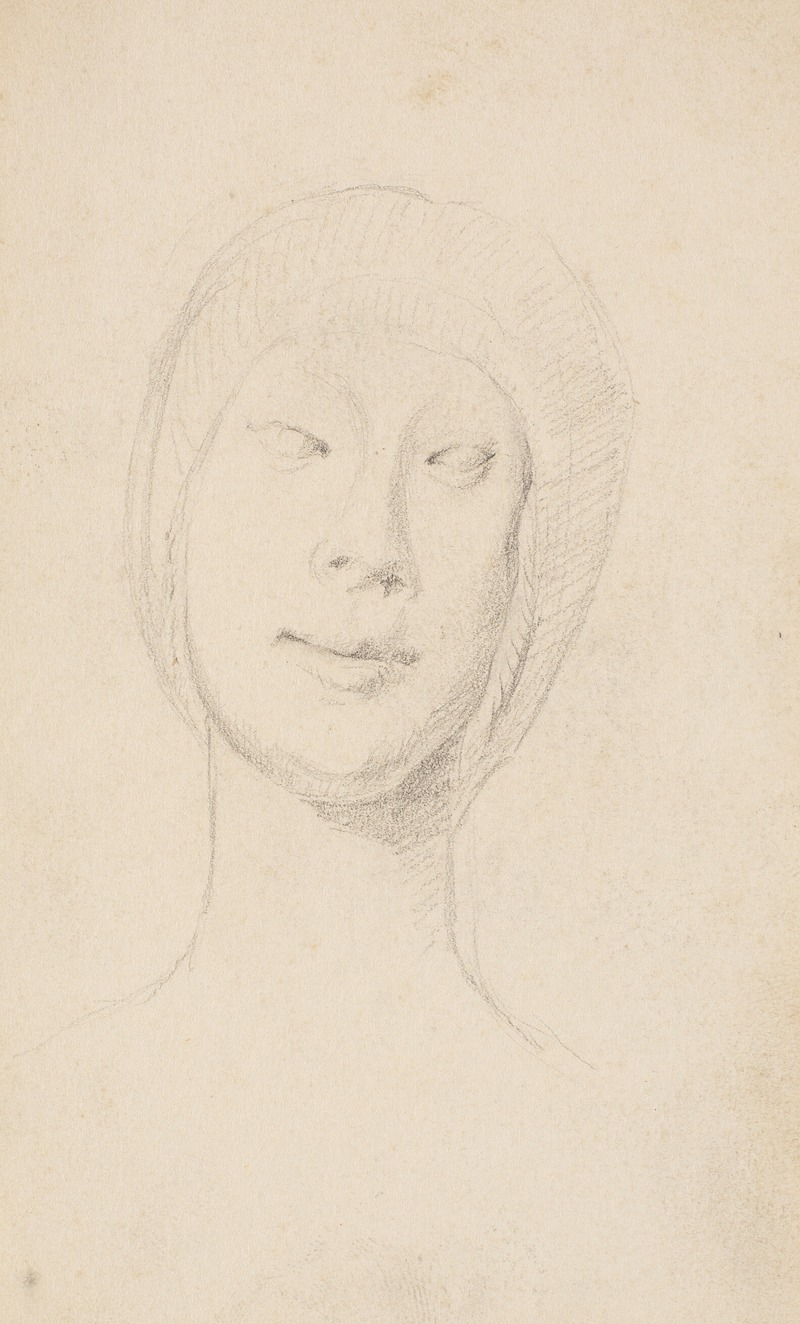Laurits Andersen Ring - Studie efter Francesco Lauranas buste af Eleonora d’Aragona i museet i Palermo. En face