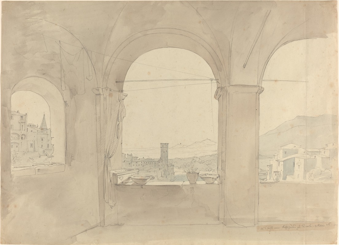 Leo Von Klenze - Panorama of Tivoli from a Loggia