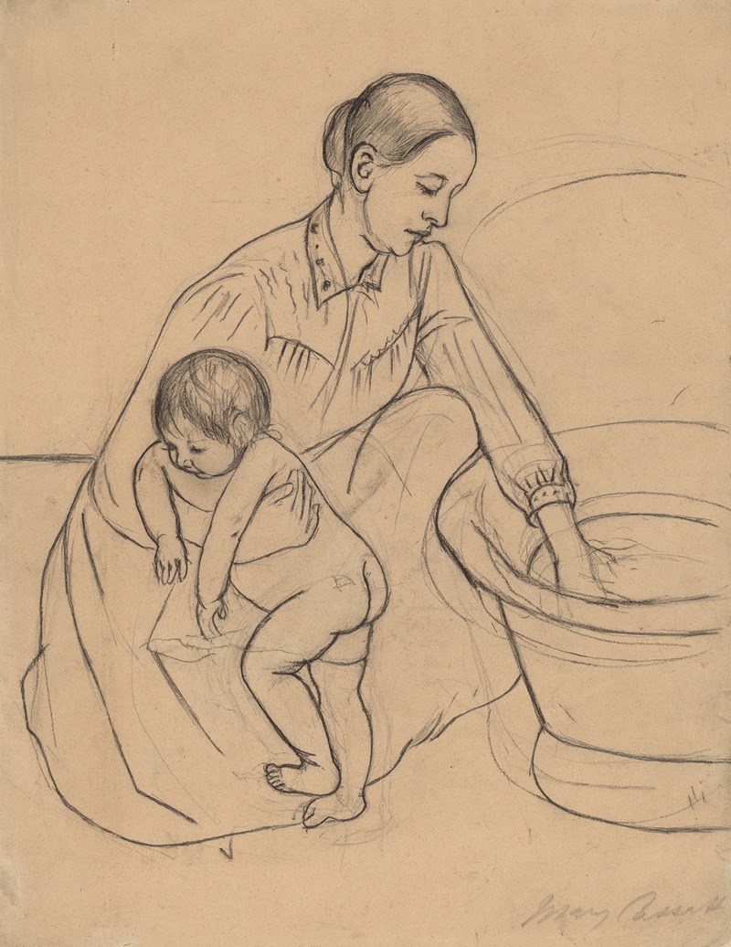 Mary Cassatt - The Bath (recto)